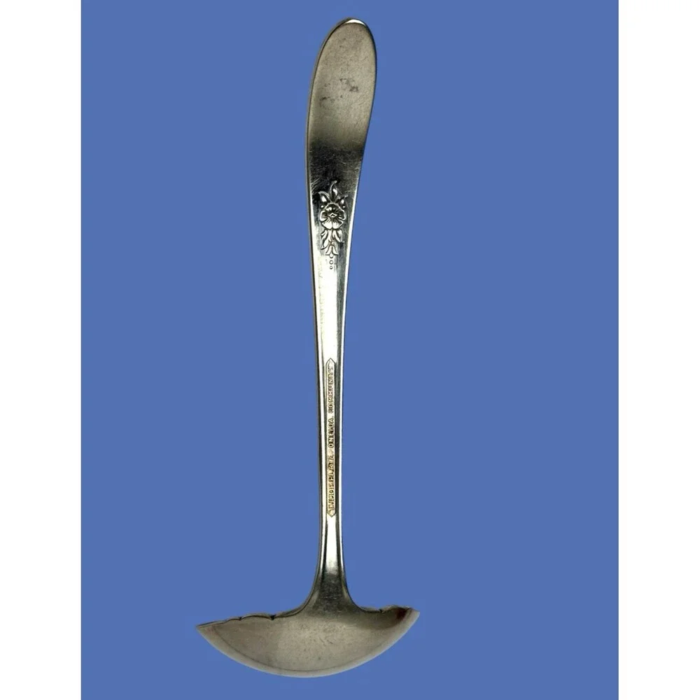 Oneida Community Fantasy Cream Ladle Tudor Plate Silverplate 1941 Art Nouveau 5